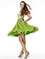 cheap Special Occasion Dresses-A-Line Fit &amp; Flare Dress Holiday Cocktail Party Knee Length Half Sleeve Scoop Neck Chiffon with Sequin 2024