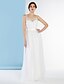 cheap Wedding Dresses-A-Line Spaghetti Strap Sweep / Brush Train Lace / Tulle Made-To-Measure Wedding Dresses with Lace by LAN TING BRIDE® / Open Back