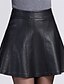 cheap Women&#039;s Outerwear-Women&#039;s Plus Size Skirts - Solid Colored Black