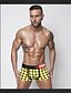 baratos Roupa Interior &amp; Meias para Homem-Homens Estampado Super Sexy Boxer Curto Poá 1 Peça Preto Amarelo Vermelho M L XL