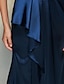 halpa Iltapuvut-tuppi / pylväs tyylikäs mekko loma cocktailjuhla nilkan pituus lyhythihainen kauhainen kaula-aukko charmeuse pitsillä CSS röyhelöillä 2023
