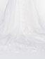 abordables Vestidos de novia-Trompeta / Sirena Camiseta con cuello redondo Corte Organza Vestidos de novia hechos a medida con por LAN TING BRIDE®