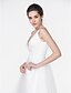 זול שמלות כלה-גזרת A צווארון V א-סימטרי סאטן / טול שמלות חתונה עם תד נשפך על ידי LAN TING BRIDE® / שמלות לבנות קטנות