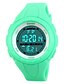 cheap Quartz Watches-Women&#039;s Sport Watch Digital Quilted PU Leather Black / Blue / Green 30 m Water Resistant / Waterproof Alarm Calendar / date / day Digital Ladies Fashion Elegant - Titanium Light Blue Light Green Two