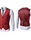 preiswerte Men&#039;s Vest-Herren Alltag Arbeit Solide Polyester Herren Anzug Rot / Khaki / Weiß / Ärmellos