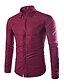 billige Kjoleskjorter for menn-herreskjorte kjole skjorte ensfarget vin hvit svart rosa rosa marineblå langermet pluss størrelse formell daglig slim topper virksomhet / arbeid