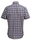 baratos Camisas para Homem-JamesEarl Masculino Colarinho de Camisa Manga Curta Shirt &amp; Blusa Azul - DA102007873