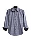 baratos Camisas para Homem-JamesEarl Masculino Colarinho de Camisa Manga Comprida Shirt &amp; Blusa Preta - DA112046126