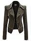cheap Women&#039;s Furs &amp; Leathers-Women&#039;s Vintage Leather Jacket - Solid