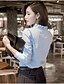 cheap Women&#039;s Blouses &amp; Shirts-Women&#039;s Daily Cotton Shirt - Solid Colored Ruffle Stand White