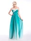 cheap Evening Dresses-Ball Gown Formal Evening Dress Sweetheart Neckline Floor Length Chiffon with Draping Pattern / Print Side Draping 2020 / Color Gradient