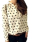 abordables Blusas y camisas de mujer-Mujer Casual Camisa, Cuello Camisero Leopardo