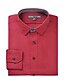 abordables Chemises Homme-Homme Couleur Pleine Chemise Travail Col Classique Rouge Bordeaux / Printemps / Automne / Manches Longues