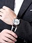 baratos Relógio de pulso-Masculino Relógio de Pulso Quartzo Relógio Casual Couro Banda Preta Branco Preto
