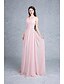 cheap Evening Dresses-Ball Gown Elegant Formal Evening Dress V Neck Sleeveless Floor Length Chiffon with Beading Appliques 2021