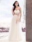 זול שמלות כלה-שמלות חתונה גזרת A סטרפלס ללא שרוולים עד הריצפה תחרה שמלות כלה עם תחרה 2023