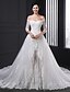 cheap Wedding Dresses-Ball Gown Strapless Cathedral Train Tulle Wedding Dress with Appliques by Rose Field