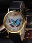 cheap Fashion Watches-Women&#039;s Fashion Watch Quartz Casual Watch Leather Band Butterfly Black Brown