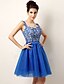 cheap Mini Dresses-Women&#039;s  Lace Slim Round Sleeveless Graceful Party Dress