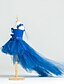 Недорогие Детские праздничные платья-Ball Gown Asymmetrical Flower Girl Dress Pageant &amp; Performance Cute Prom Dress Polyester with Flower Fit 3-16 Years