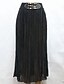 abordables Faldas de mujer-Mujer Tallas Grandes Boho Línea A Faldas - Lentejuelas, Un Color Negro Wine Gris oscuro