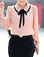 ieftine Bluze &amp; Cămăși Damă-contrast dragut femei arc guler camasa cu maneci jumătate