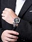 baratos Relógio de pulso-Homens Relógio de Pulso Quartzo Relógio Casual Aço Inoxidável Banda Amuleto Branco