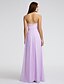 cheap Bridesmaid Dresses-Sheath / Column Strapless Floor Length Chiffon / Lace Bodice Bridesmaid Dress with Lace / Sash / Ribbon / Ruched