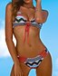 abordables Maillots de Bain Femme-Maillots de Bain Bikinis Maillot de bain Femme Géométrique Licou Maillots de bain Floral Bohème