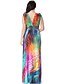 cheap Women&#039;s Dresses-Plus Size / Beach Maxi Skater Dress - Floral Lace / Ruffle Deep V Spring Purple XXXXL XXXXXL XXXXXXL