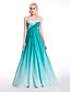 cheap Evening Dresses-Ball Gown Formal Evening Dress Sweetheart Neckline Floor Length Chiffon with Draping Pattern / Print Side Draping 2020 / Color Gradient