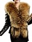 cheap Women&#039;s Fur &amp; Faux Fur Coats-Women&#039;s Daily / Going out Winter Patchwork V Neck Long Sleeve Faux Fur Classic Black XL / XXL / XXXL