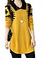 cheap Women&#039;s Tops-Women&#039;s Color Block Long Sleeve Long Pullover, Shirt Collar Blue / Pink / Wine XXL / XXXL / 4XL