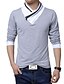 Недорогие Мужские повседневные футболки-Men&#039;s T shirt Tee Color Block Solid Colored White Black Gray Long Sleeve Plus Size Daily Sports Tops Cotton / Work