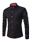 cheap Men&#039;s Dress Shirts-Men&#039;s Shirt Dress Shirt Solid Colored Classic Collar Wine White Black Gray Purple Long Sleeve Plus Size Daily Work Slim Tops Business Casual / Spring / Fall