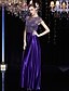 cheap Evening Dresses-Sheath / Column Formal Evening Dress Jewel Neck Floor Length Lace Satin Charmeuse with Lace Sash / Ribbon 2020