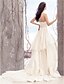 Χαμηλού Κόστους Νυφικά Φορέματα-Φορεματα για γαμο Γραμμή Α Καρδιά Αμάνικο Μακριά ουρά Σατέν Νυφικά φορέματα Με Δαντέλα Σε επίπεδα 2023