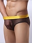 cheap Men&#039;s Briefs Underwear-Men&#039;s Mesh Solid Colored Brown White Army Green