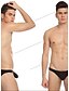 cheap Men&#039;s Briefs Underwear-Men&#039;s Print Black Light Blue White M L XL