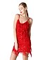 cheap Latin Dancewear-Latin Dance Dress Tassel Women&#039;s Performance Sleeveless Spandex