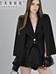 cheap Women&#039;s Coats &amp; Trench coats-DABUWAWA Women&#039;s 2016 New Spring Black Block Coat , Casual / Day Sleeveless Polyester / Spandex
