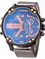 cheap Military Watches-JUBAOLI Men&#039;s Military Watch Wrist Watch Quartz Charm Dual Time Zones Stainless Steel Black Analog - Black Yellow Dark Blue