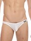 cheap Men&#039;s Briefs Underwear-Men&#039;s Print Black Light Blue White M L XL