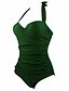 cheap Women&#039;s Swimwear &amp; Bikinis-Women&#039;s Halter Neck One-piece - Solid Colored Cheeky / Wireless / Padless