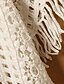 olcso Női pulóverek-Női Egyszínű Denevérujj Rövid Pulóver Tavasz Fehér