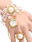 זול שעוני צמיד-בגדי ריקוד נשים שעון צמיד קווארץ לבן שעונים יום יומיים אנלוגי נשים פנינים אופנתי - לבן שנה אחת חיי סוללה / SSUO LR626