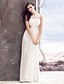 olcso Menyasszonyi ruhák-Esküvői ruhák Szűk szabású Illusion nyak Ujjatlan Seprűuszály Sifon Menyasszonyi ruhák Val vel Csipke Cakkos 2023