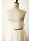 Χαμηλού Κόστους Νυφικά Φορέματα-Φορεματα για γαμο Μακρύ Γραμμή Α Αμάνικο Καρδιά Σατέν Με Ζώνη / Κορδέλα Χιαστί 2023 Νυφικά φορέματα