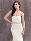 cheap Wedding Dresses-Wedding Dresses Mermaid / Trumpet Strapless Sleeveless Court Train Lace Bridal Gowns With Lace 2023