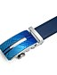 abordables Cinturones de hombre-Hombre Cinturón Piel Azul Cinturón de Cintura Color sólido